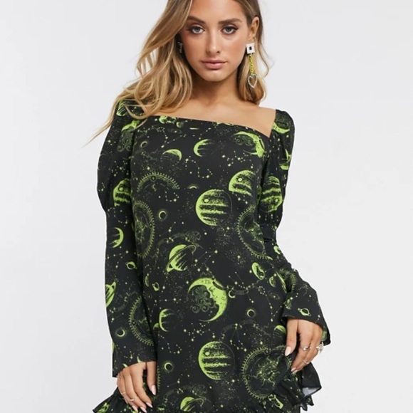 SZ 6 ASOS New Girl Order Moon/ Star Dress - Picture 4 of 5